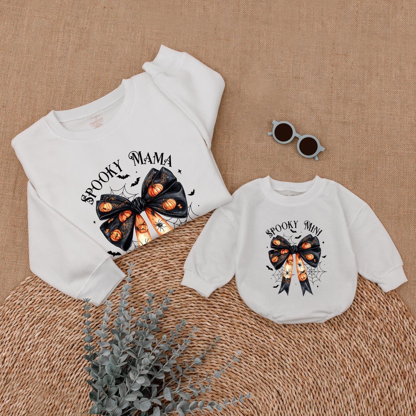 Mom and Me Spooky Sweatshirts: Halloween Family Outfit, Fall Sweater