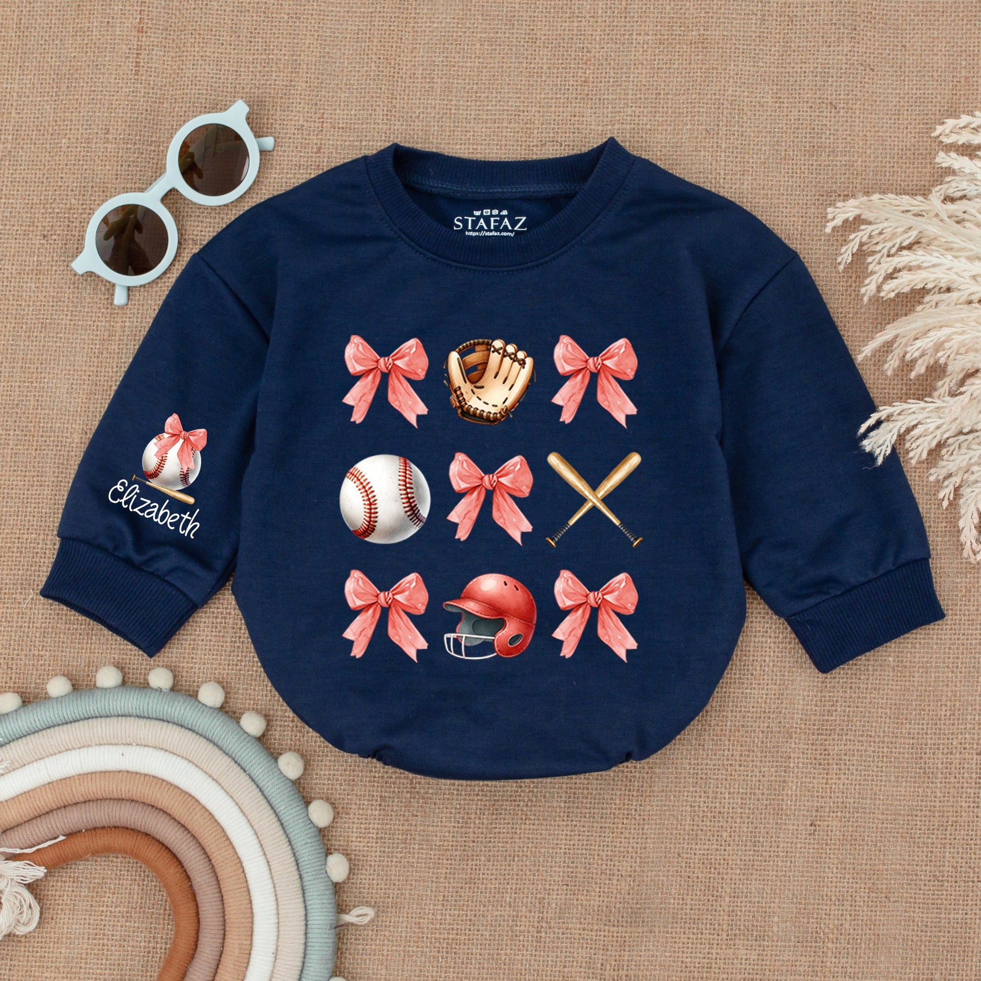 Personalized Baseball Baby Romper - Perfect Gameday & Birthday Outfit