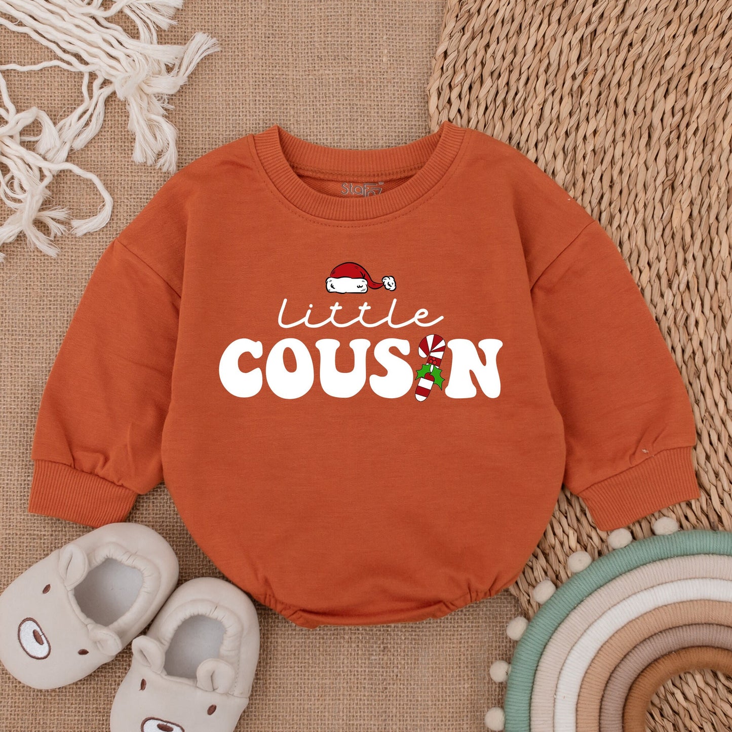 Cousin Matching Holiday Romper & Sweatshirt Set for Babies & Toddlers  