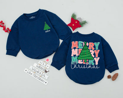Personalized Baby's First Christmas Romper – Retro & Cute Gift  