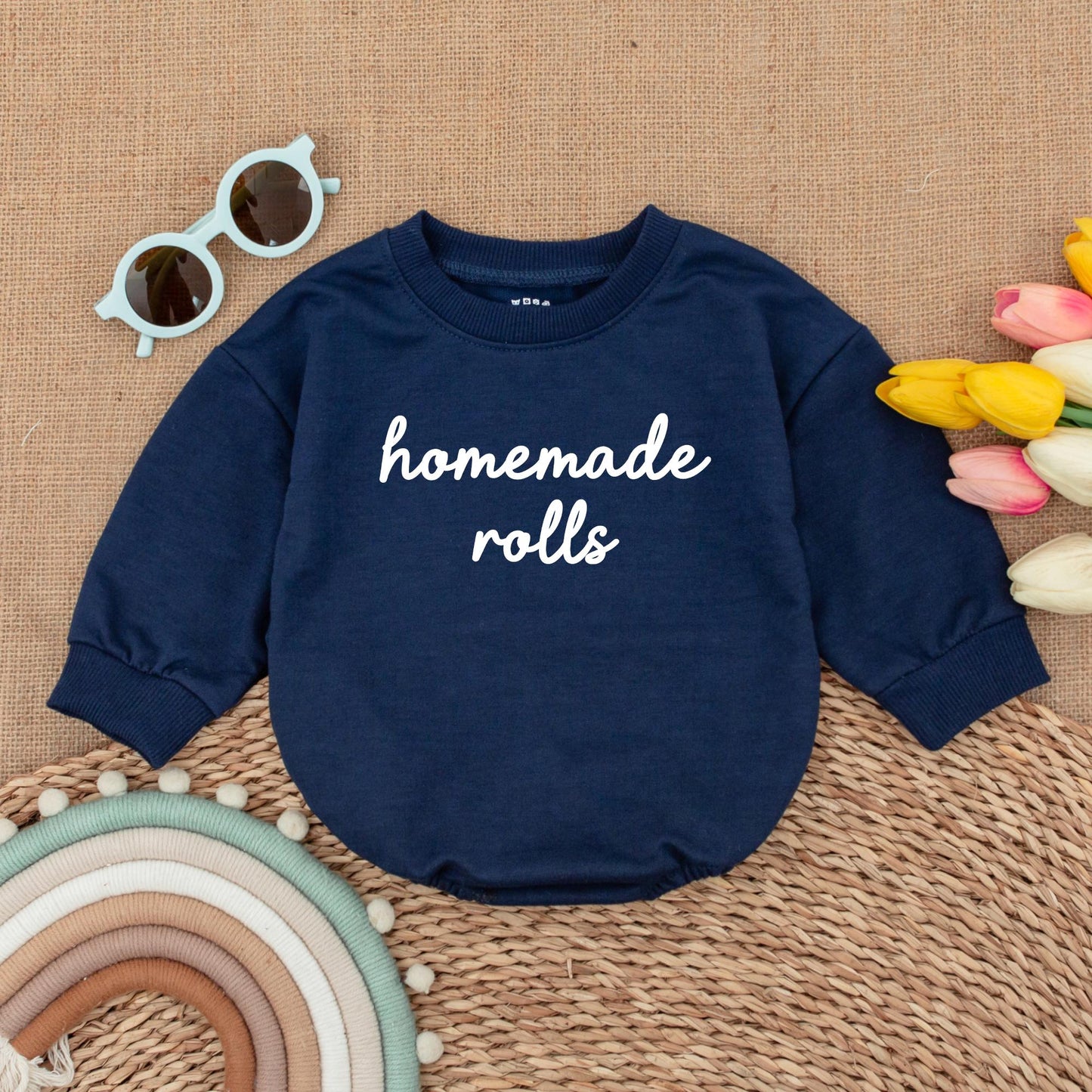Homemade Rolls Baby Romper My First Thanksgiving Bodysuit cozy Fall Bubble Outfit soft cotton infant clothing great for baby announcement gift