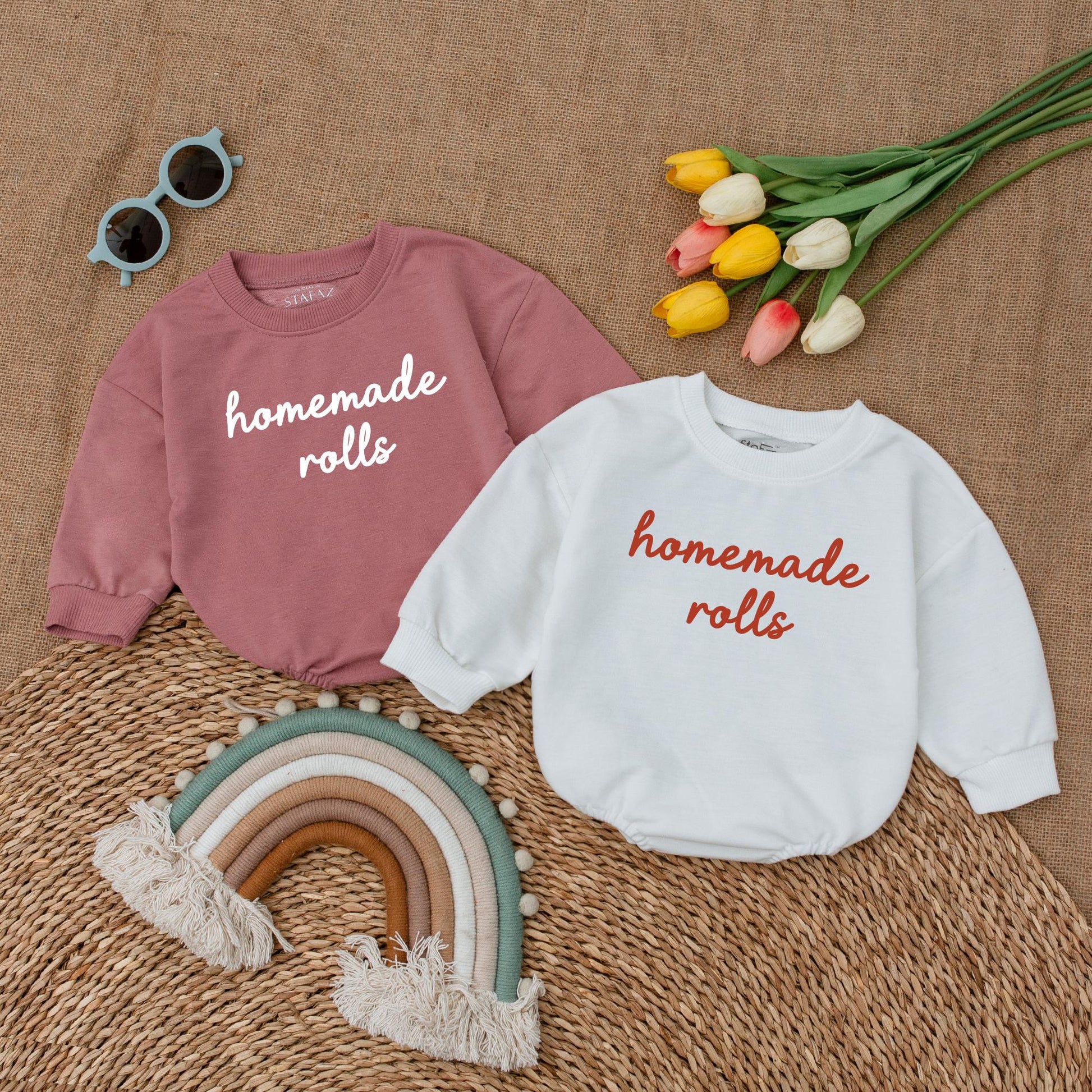 Homemade Rolls Baby Romper My First Thanksgiving Bodysuit cozy Fall Bubble Outfit soft cotton infant clothing great for baby announcement gift