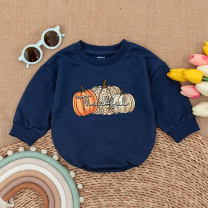 First Thanksgiving Pumpkin Baby Romper | Cute Fall Bodysuit Gift