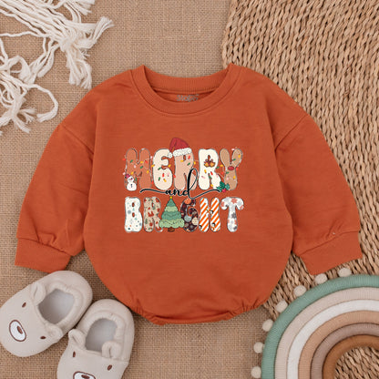 Festive Baby Romper & Sweatshirt Set: Perfect Christmas Outfit