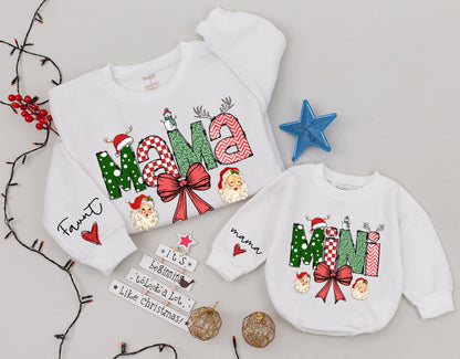 Matching Family Christmas Shirts: Mama, Mini, Dada, & Baby Gift Set