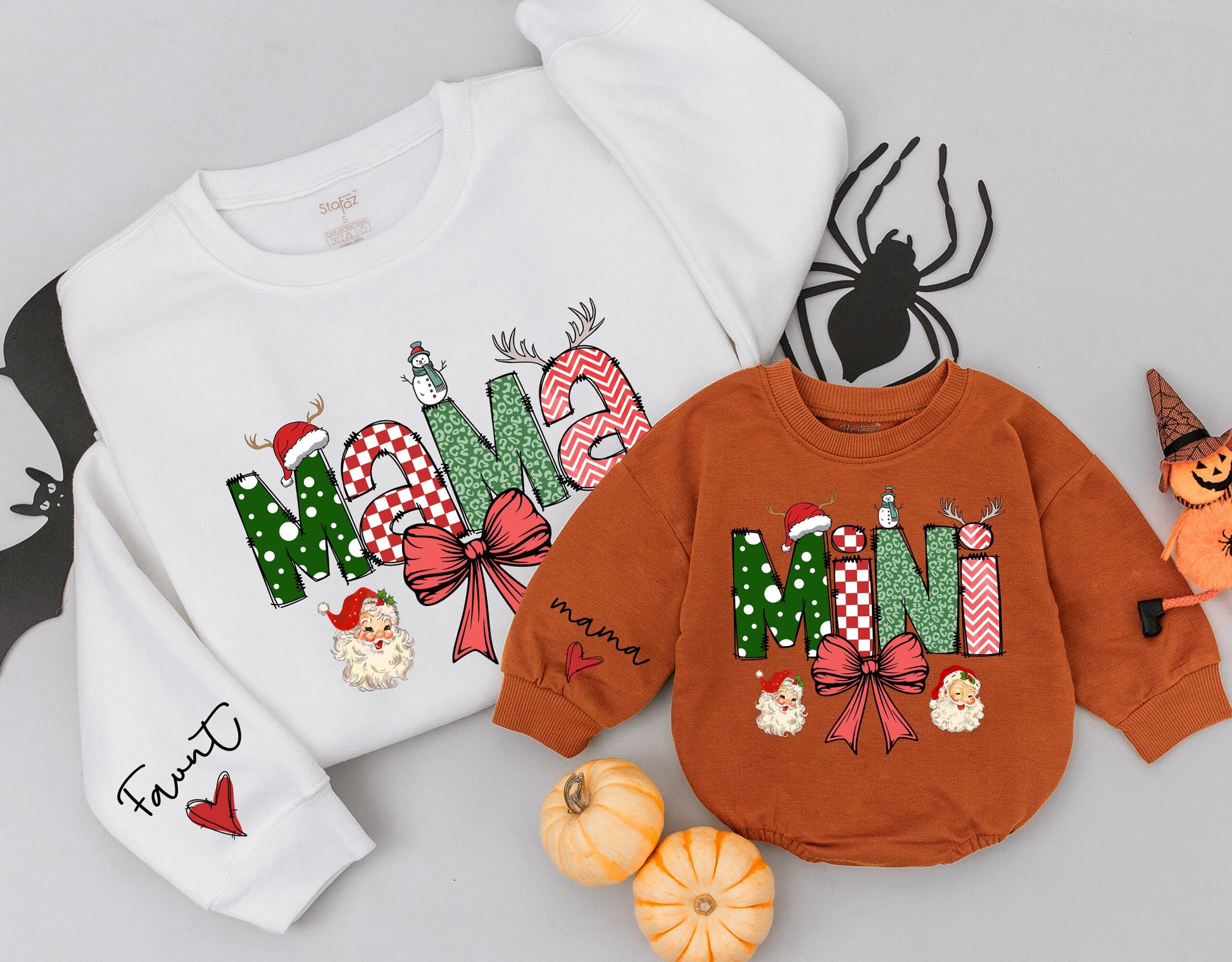 Matching Family Christmas Shirts: Mama, Mini, Dada, & Baby Gift Set