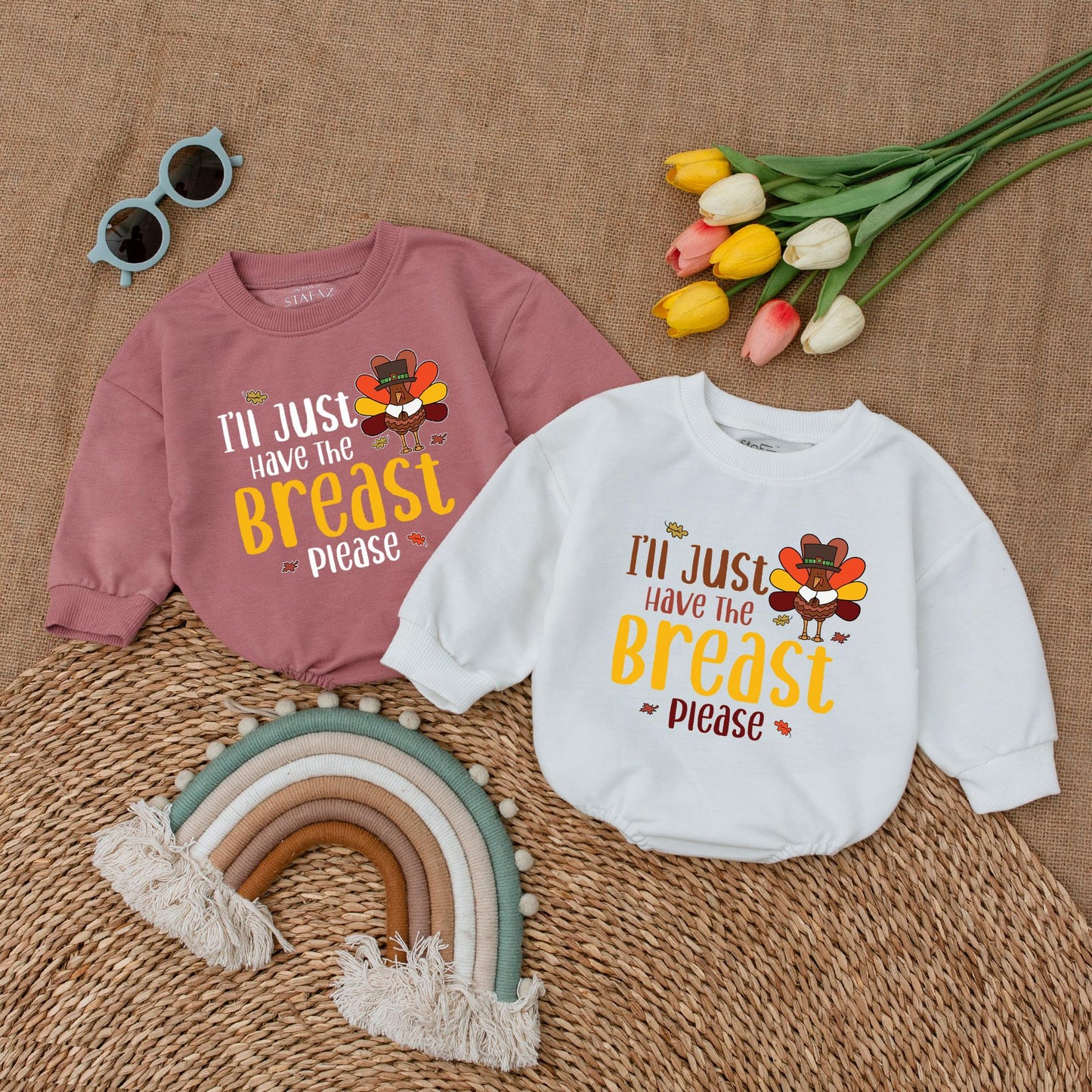 Turkey Day Baby Outfit - First Thanksgiving Romper Bodysuit