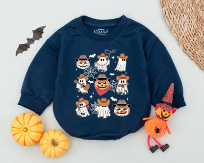 Retro Western Halloween Bodysuit & Toddler Sweatshirt Fall Outfit