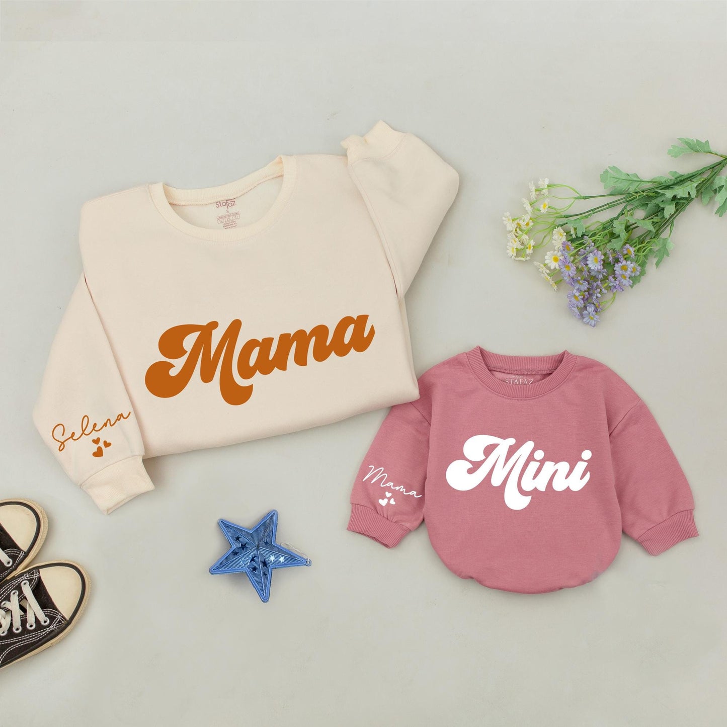 Mama & Mini Matching Fall Sweatshirts: Thanksgiving & Baby Shower Gift