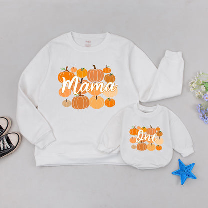 Personalized Pumpkin Sweatshirts: Matching Mommy & Me Thanksgiving Outfit