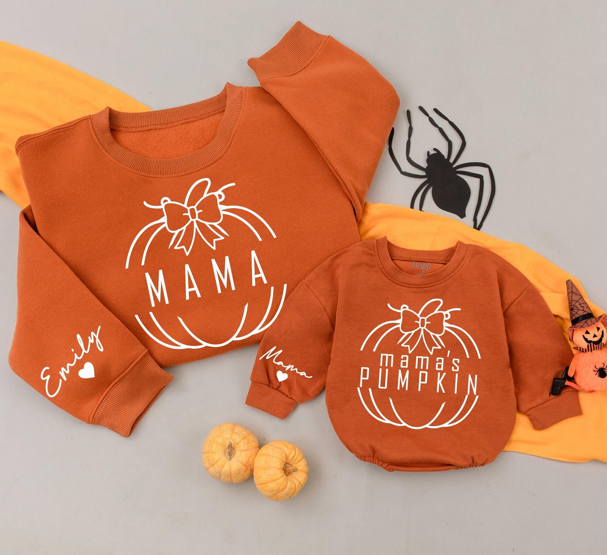 Mommy & Me Pumpkin Sweatshirts - Mama & Mama Matching Fall Outfits