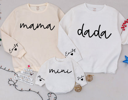 Matching Family Holiday Outfits: Mama, Dada, Baby & Kid Sweater Set