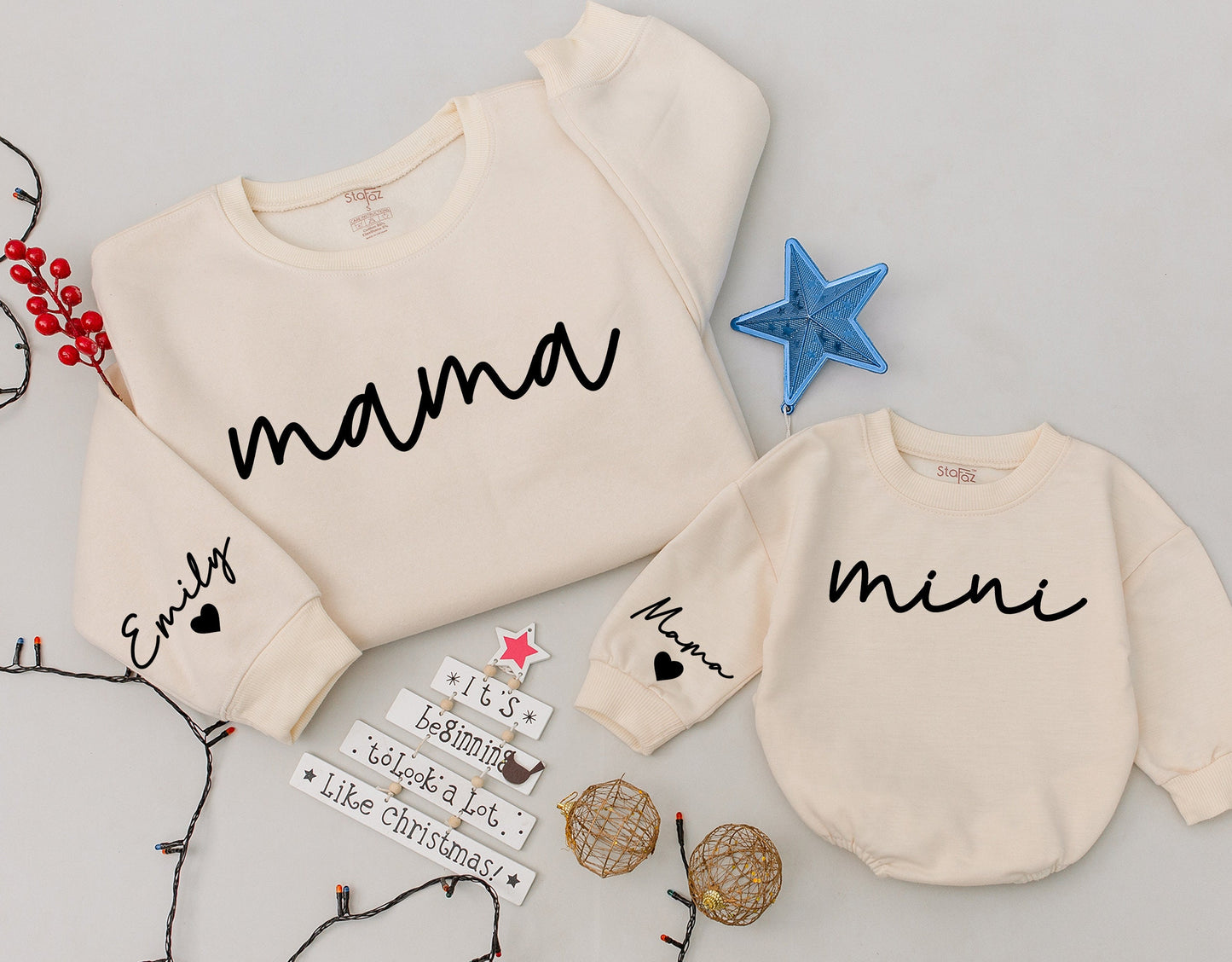 Matching Family Holiday Outfits: Mama, Dada, Baby & Kid Sweater Set