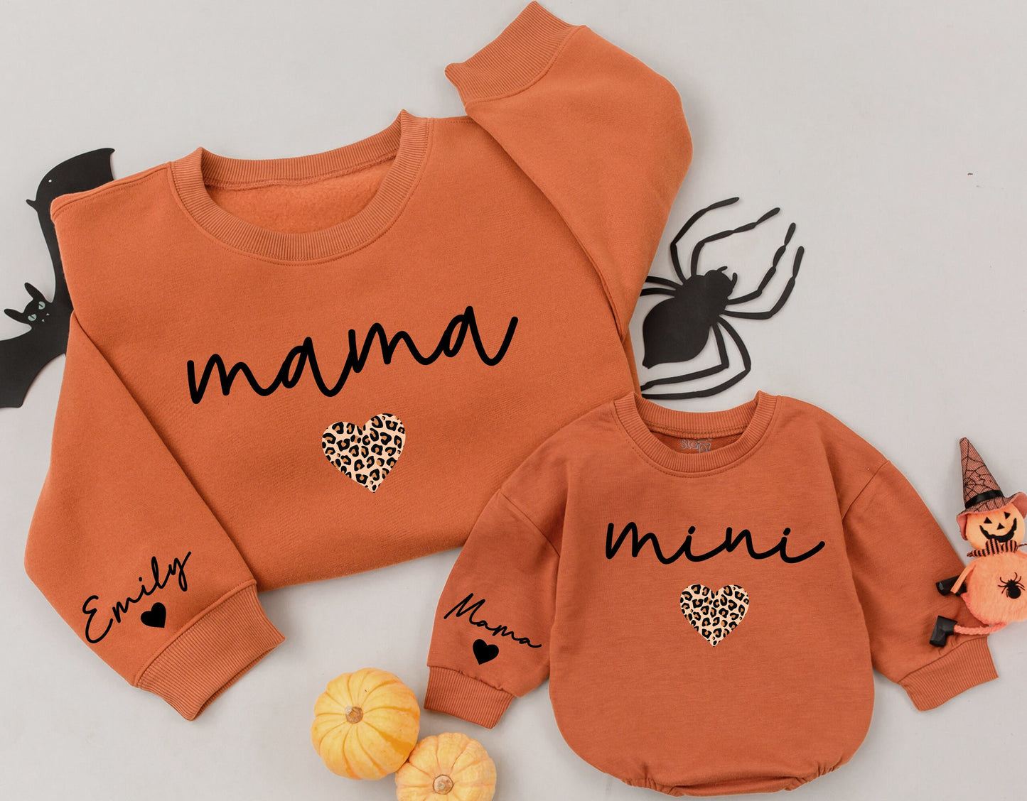 Matching Family Christmas Outfit: Mama, Dada, Mini Sweatshirts & Romper