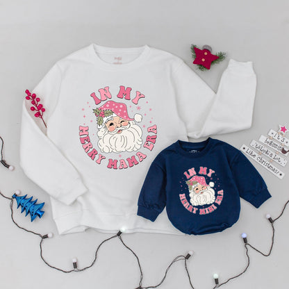 Festive Family Match: Merry Mama & Mini Christmas Sweatshirts