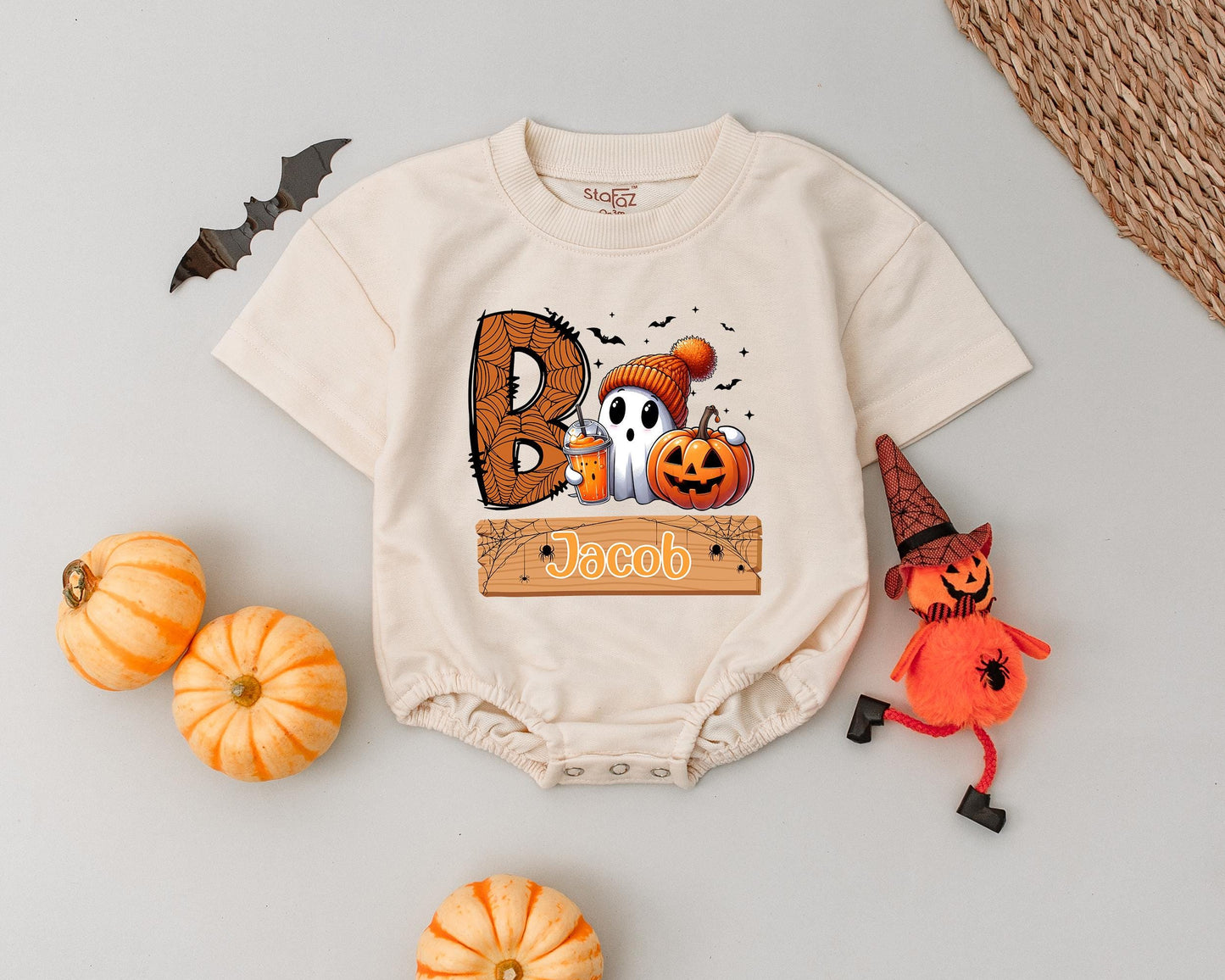 Personalized Boo Romper: My First Halloween Outfit for Baby Boys & Girls