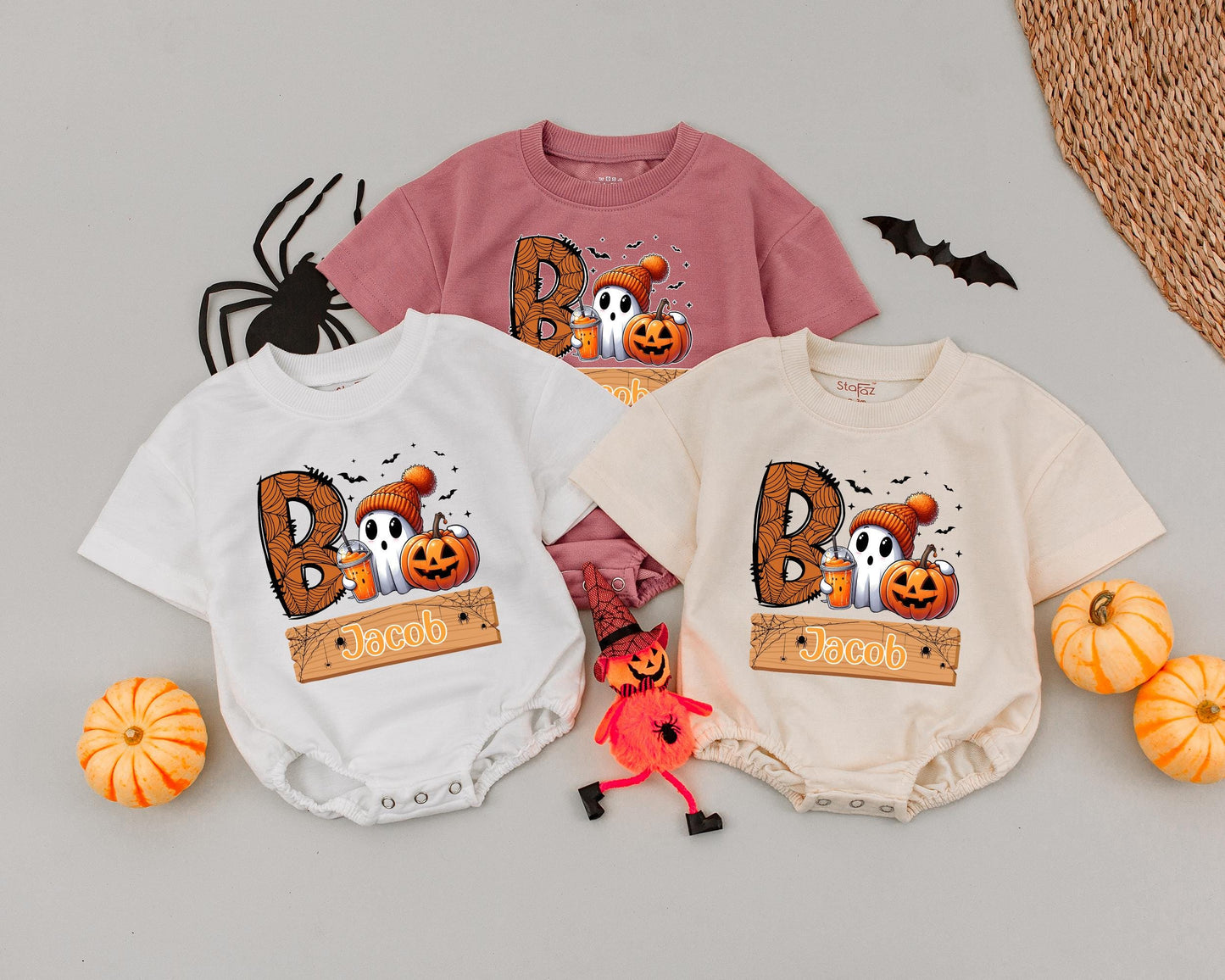 Personalized Boo Romper: My First Halloween Outfit for Baby Boys & Girls