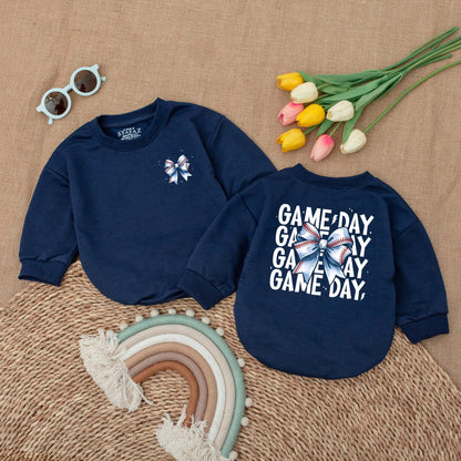 Baby Baseball Romper with Bow – Perfect Gift for Game Day Fun