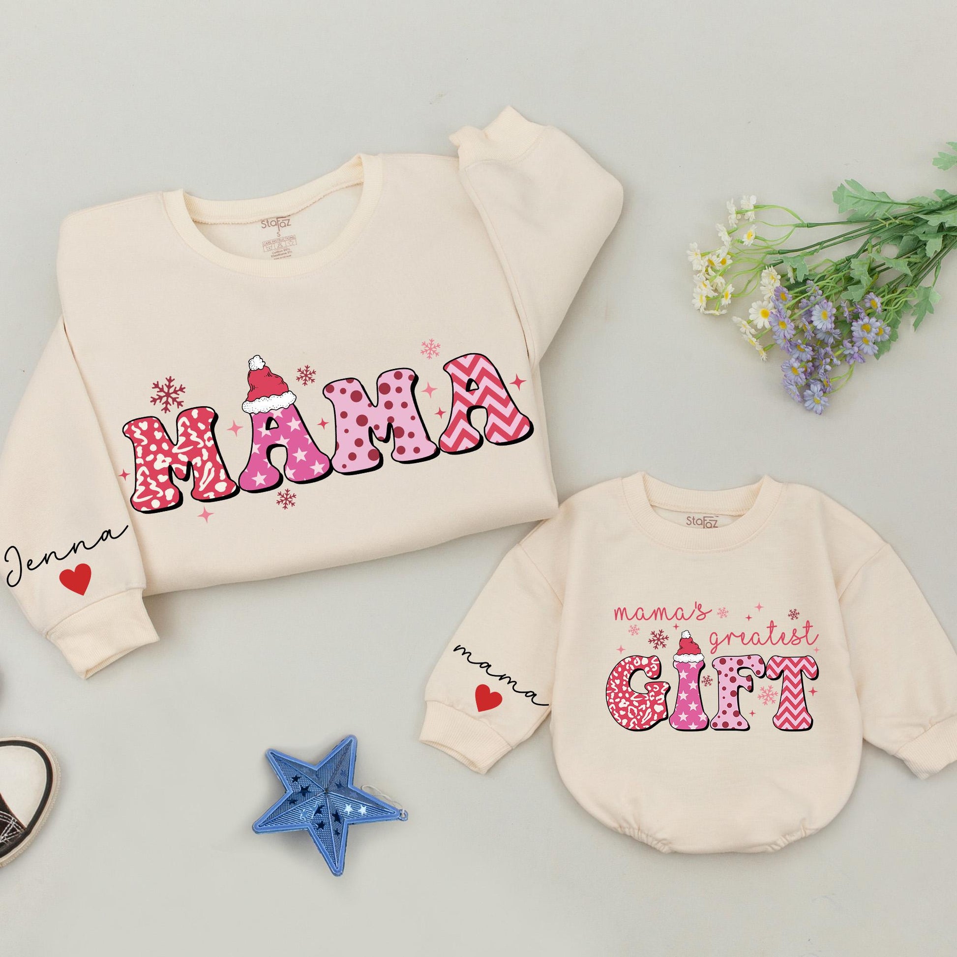 Matching Mama and Mini Sweatshirts for Fall and Christmas Outfits