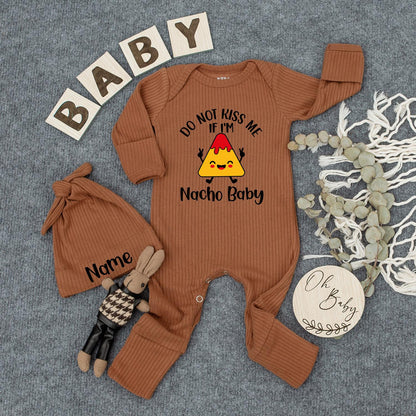 Nacho Baby Bodysuit Hat Pregnancy Announcement Gender Neutral Baby Shower Gift Cute Newborn Outfit Natural Coming Soon Clothes