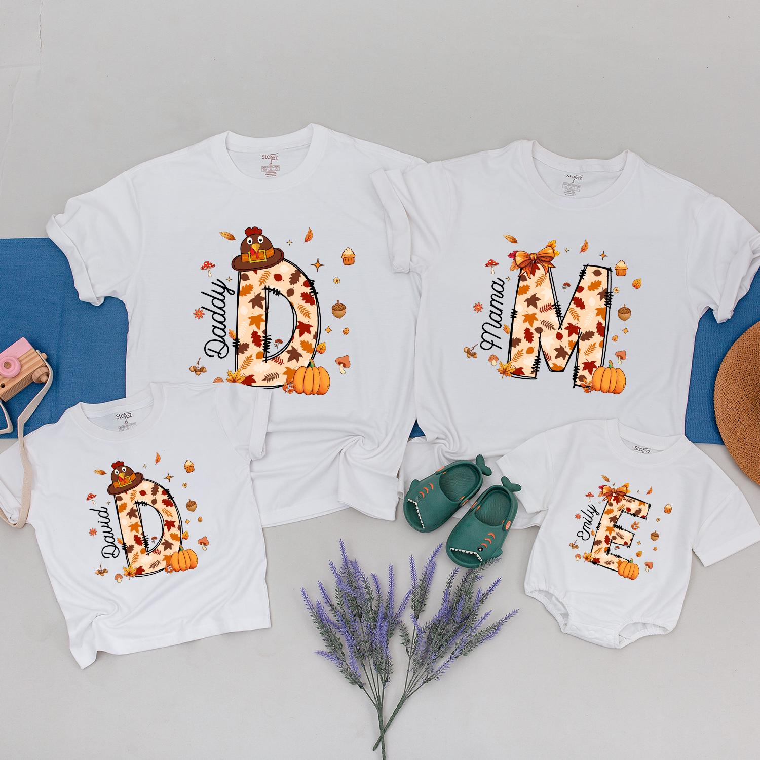 Custom Thanksgiving Family Shirts – Personalized Fall Design Tees