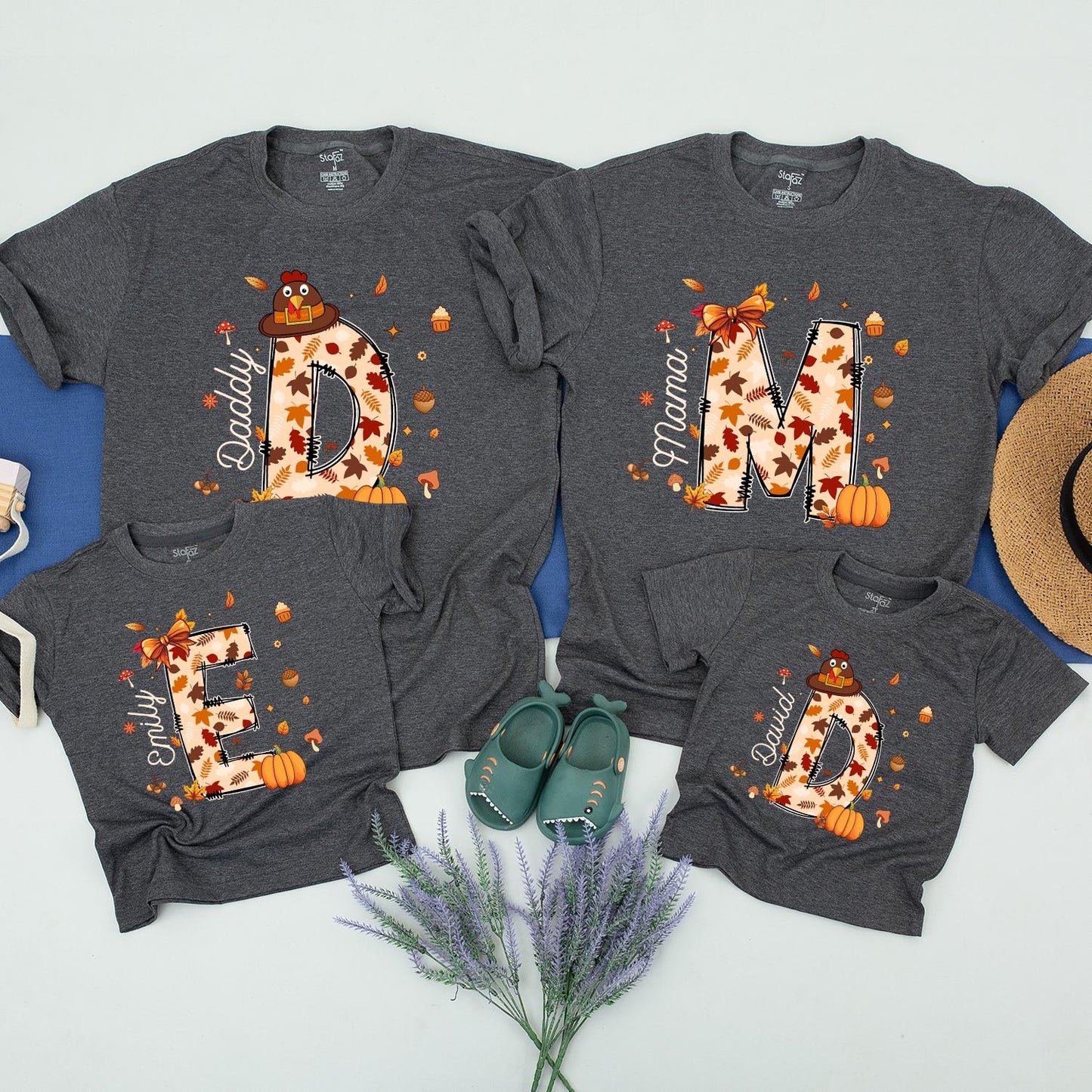 Custom Thanksgiving Family Shirts – Personalized Fall Design Tees