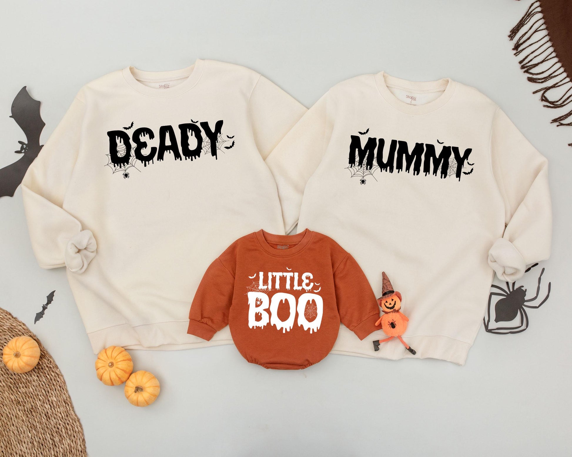 Matching Family Halloween Sweatshirts: Spooky & Vintage Styles