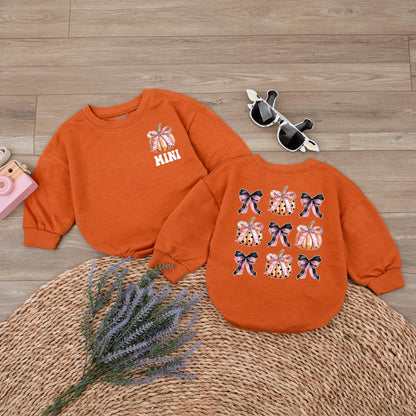 Pumpkin Season Mommy & Me Sweaters: Cozy Retro Family Halloween