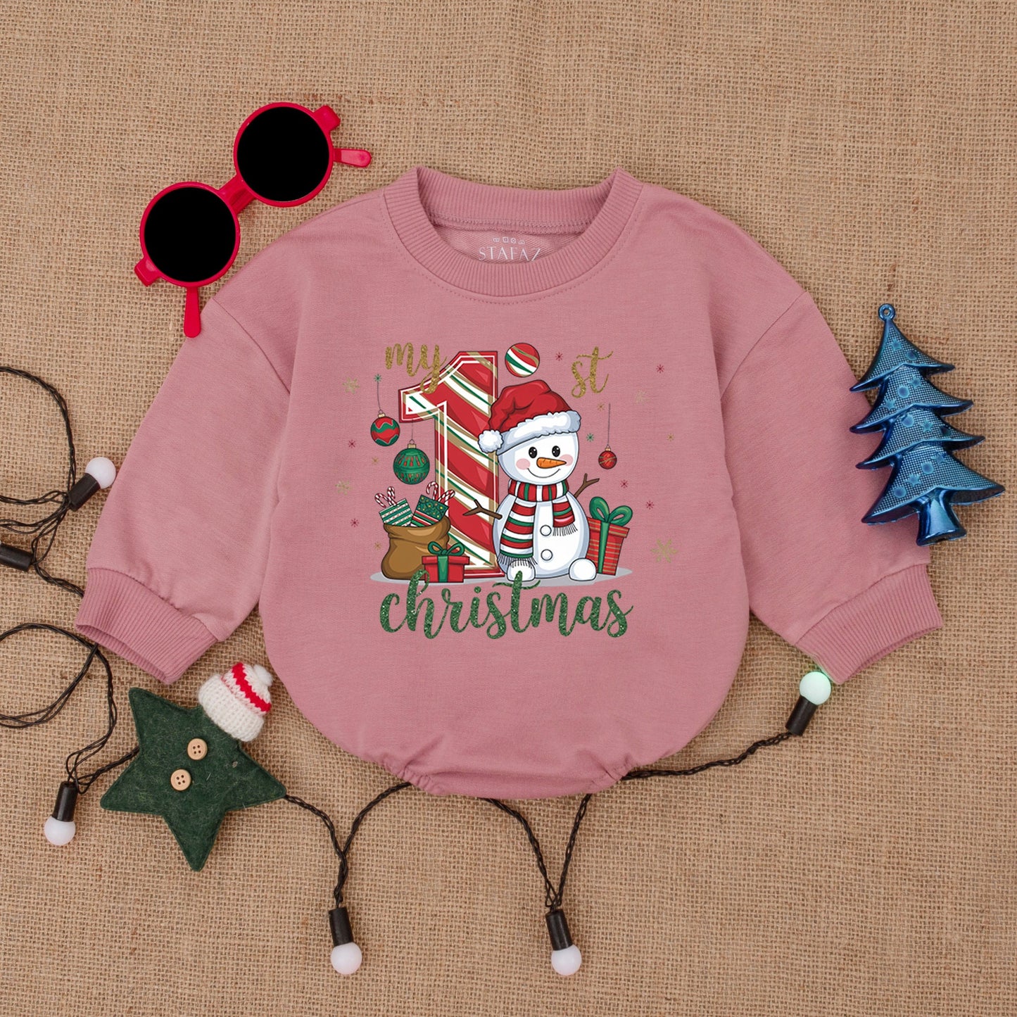 Newborn Christmas Bodysuit, Baby Romper, Perfect Holiday Gift