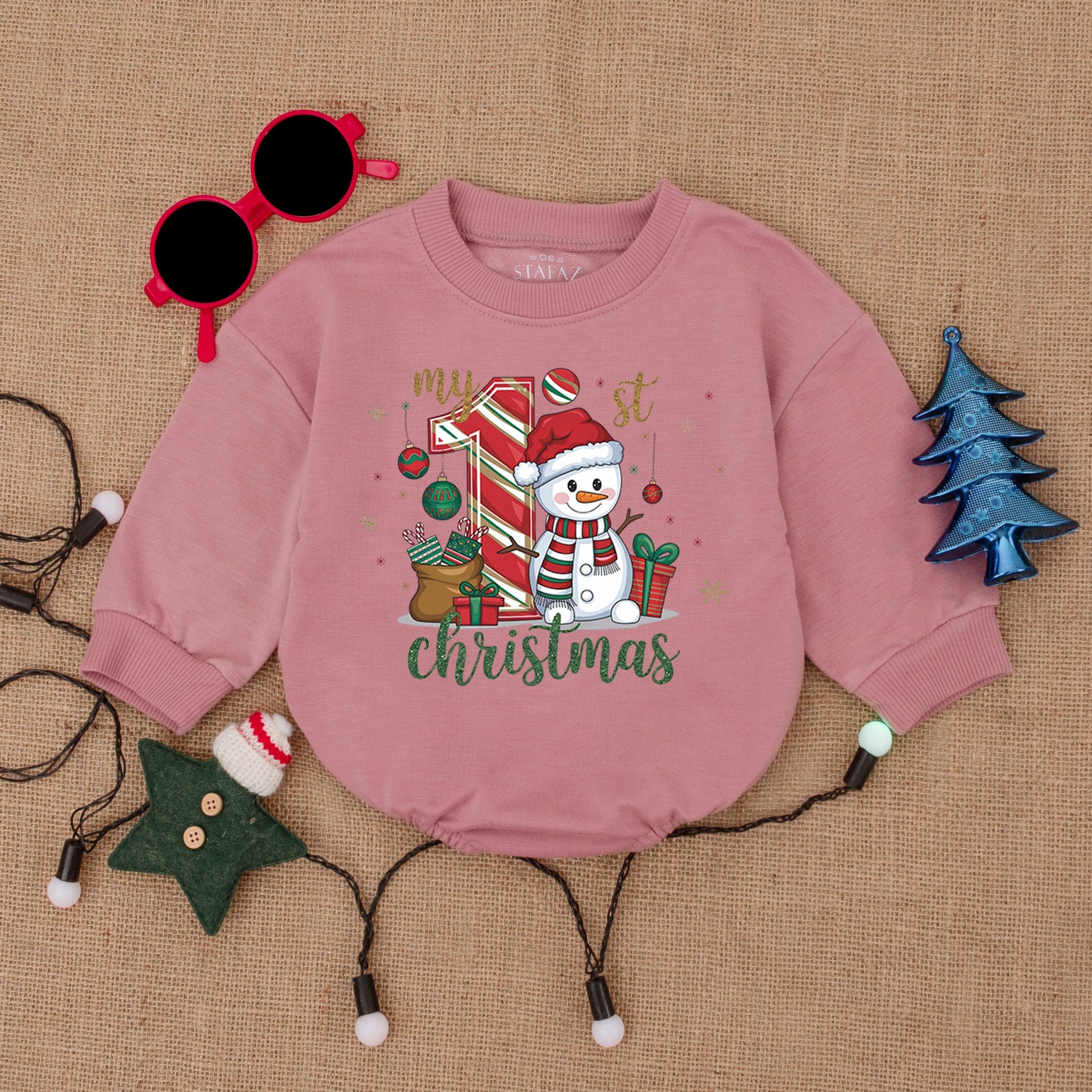 Newborn Christmas Bodysuit, Baby Romper, Perfect Holiday Gift