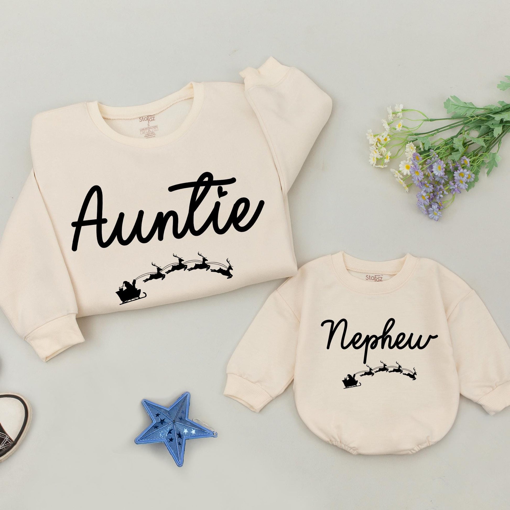 Aunt and Nephew Personalized Sweatshirts - Matching Family Outfits