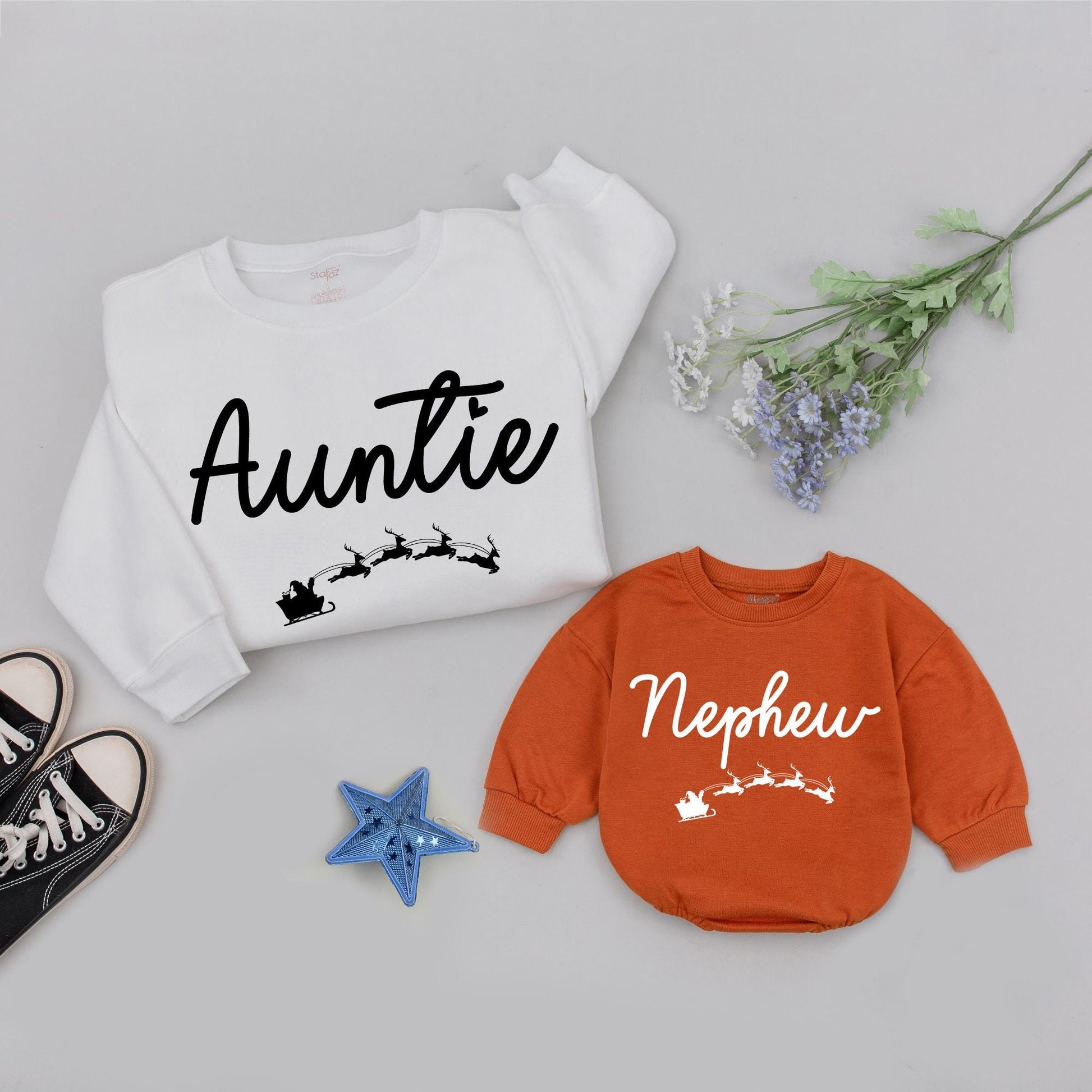 Aunt and Nephew Personalized Sweatshirts - Matching Family Outfits