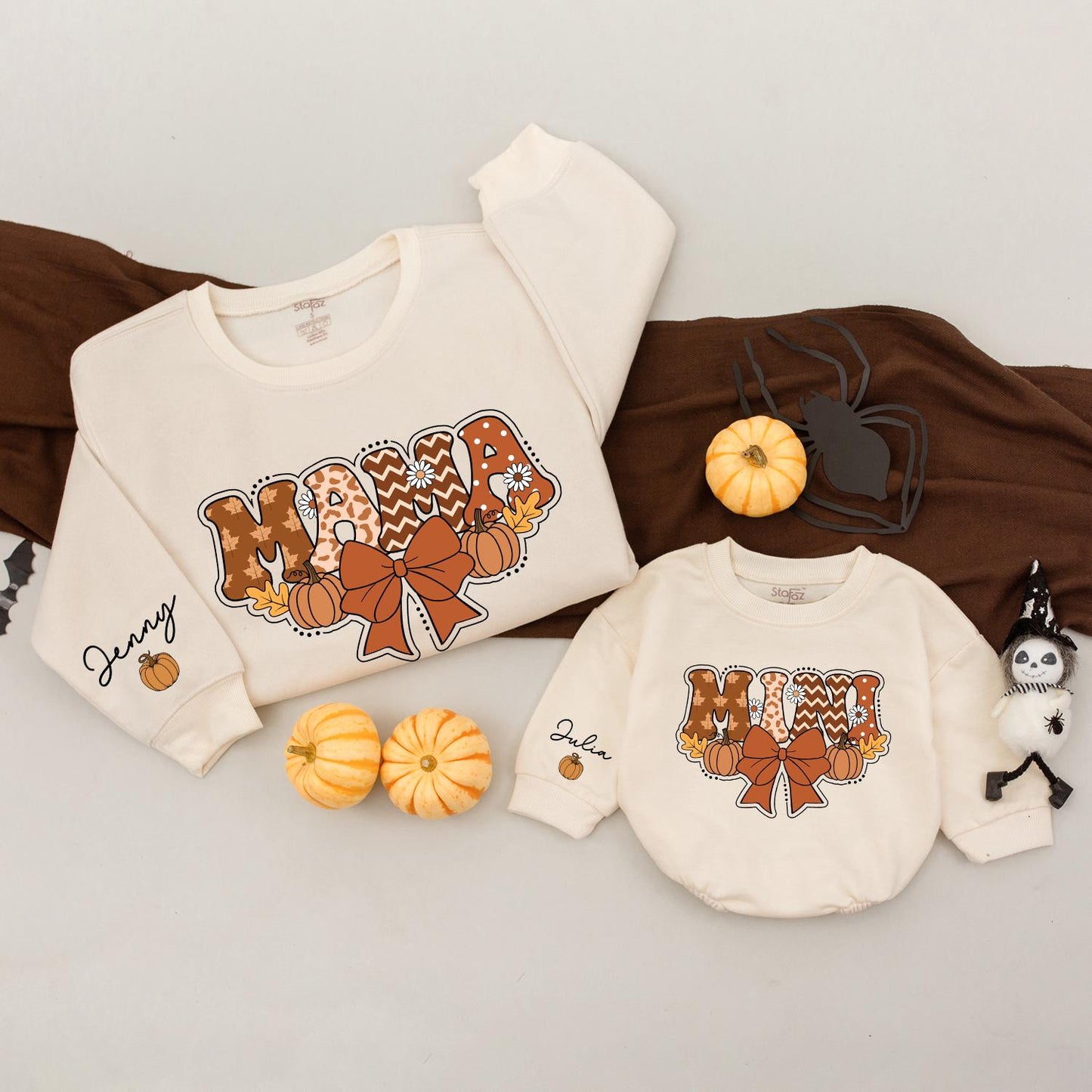 Mama & Mini Pumpkin Sweaters: Mommy & Me Fall Matching Outfit