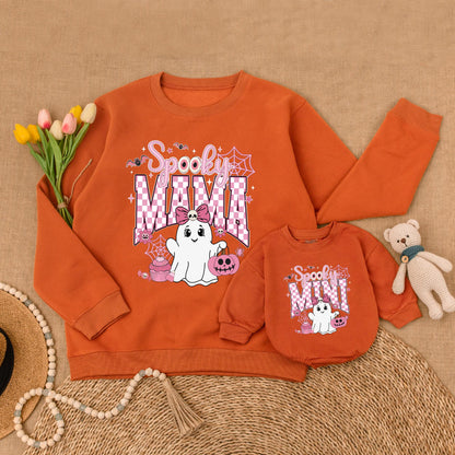 Matching Halloween Mommy & Me Sweaters: Cute Ghost Family Outfit  