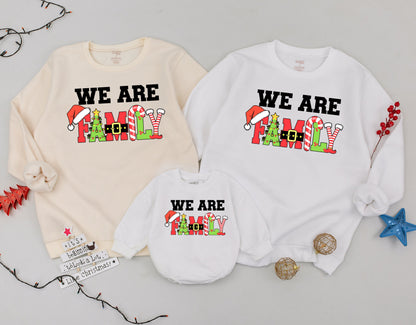 Matching Family Sweatshirts, Mommy & Me Retro Christmas Outfits