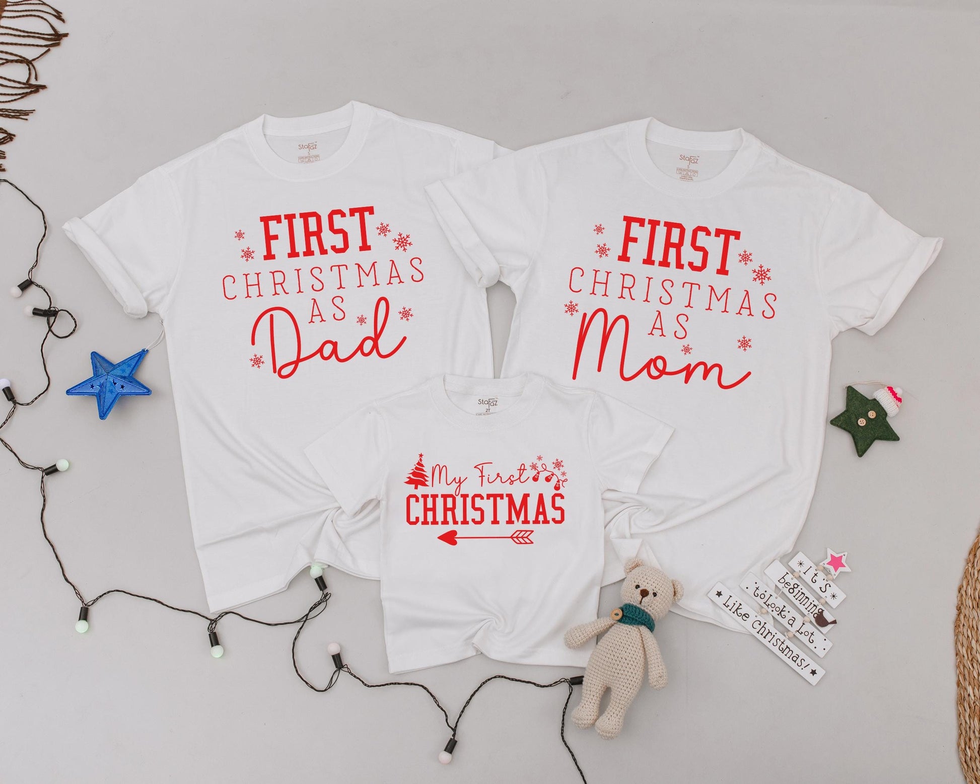 Matching Retro Christmas Shirts: Personalized Family Holiday Tees