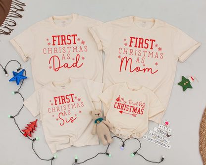 Matching Retro Christmas Shirts: Personalized Family Holiday Tees