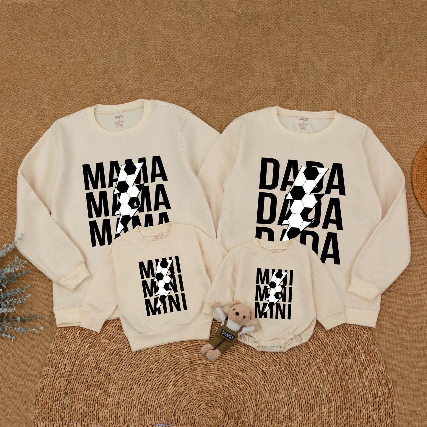 Custom Family Soccer Sweatshirts: Mommy, Daddy & Kids Matching Outfits