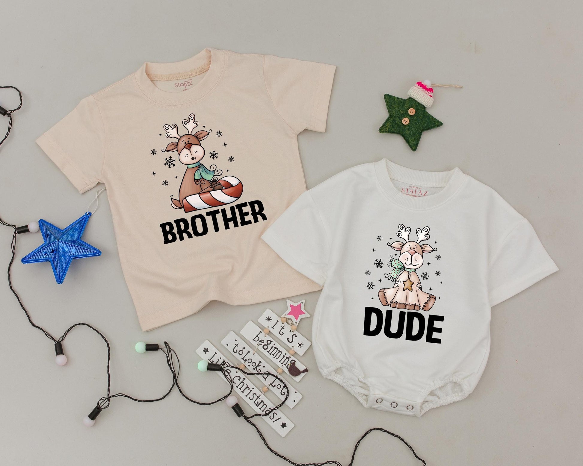 Custom Reindeer Family Shirts, Vintage Christmas Matching Outfit