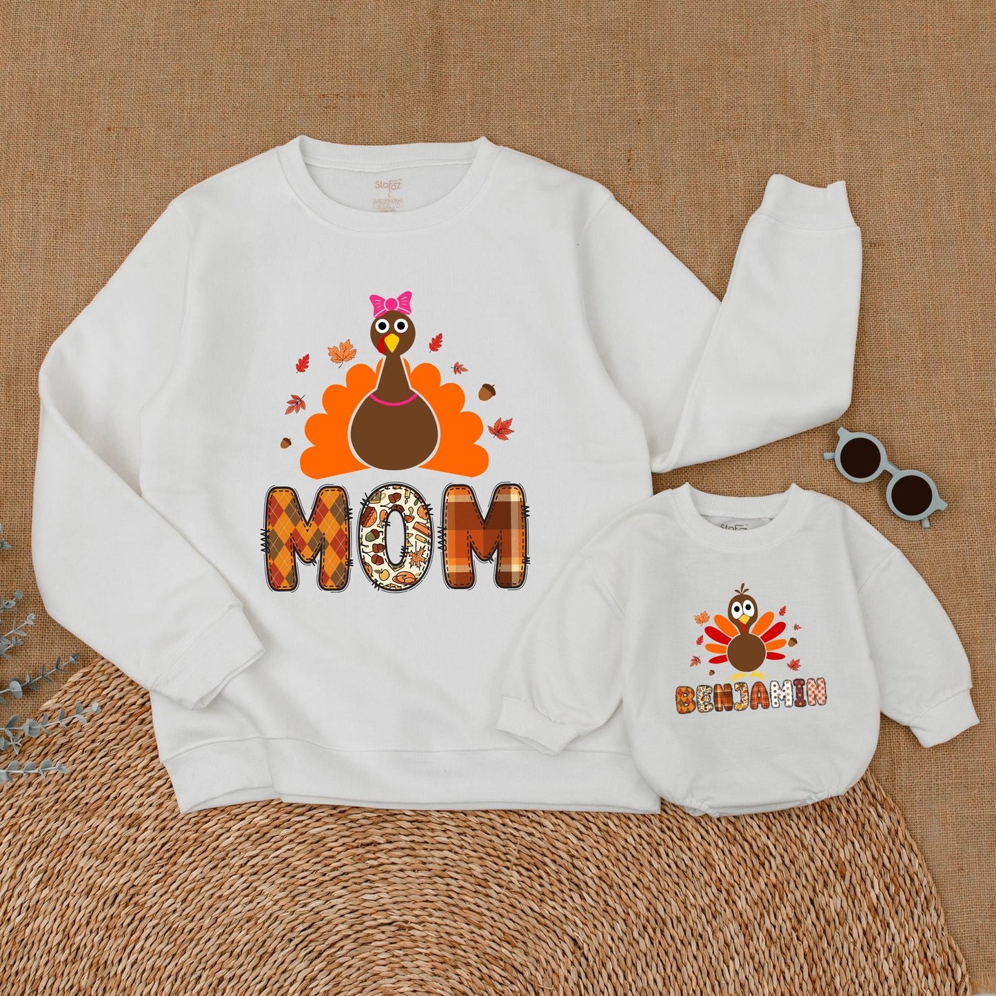 Thanksgiving Family Matching Sweaters: Mommy & Me Turkey Edition