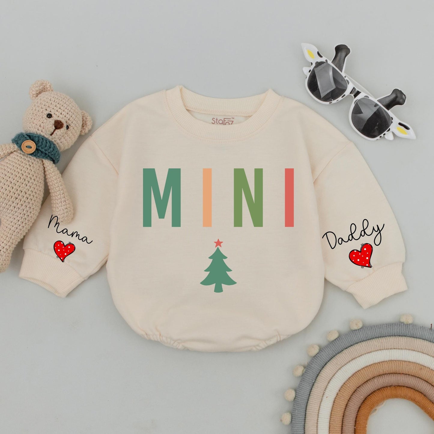 Matching Family Christmas Sweatshirt Set: Mama, Dada, and Mini Outfits