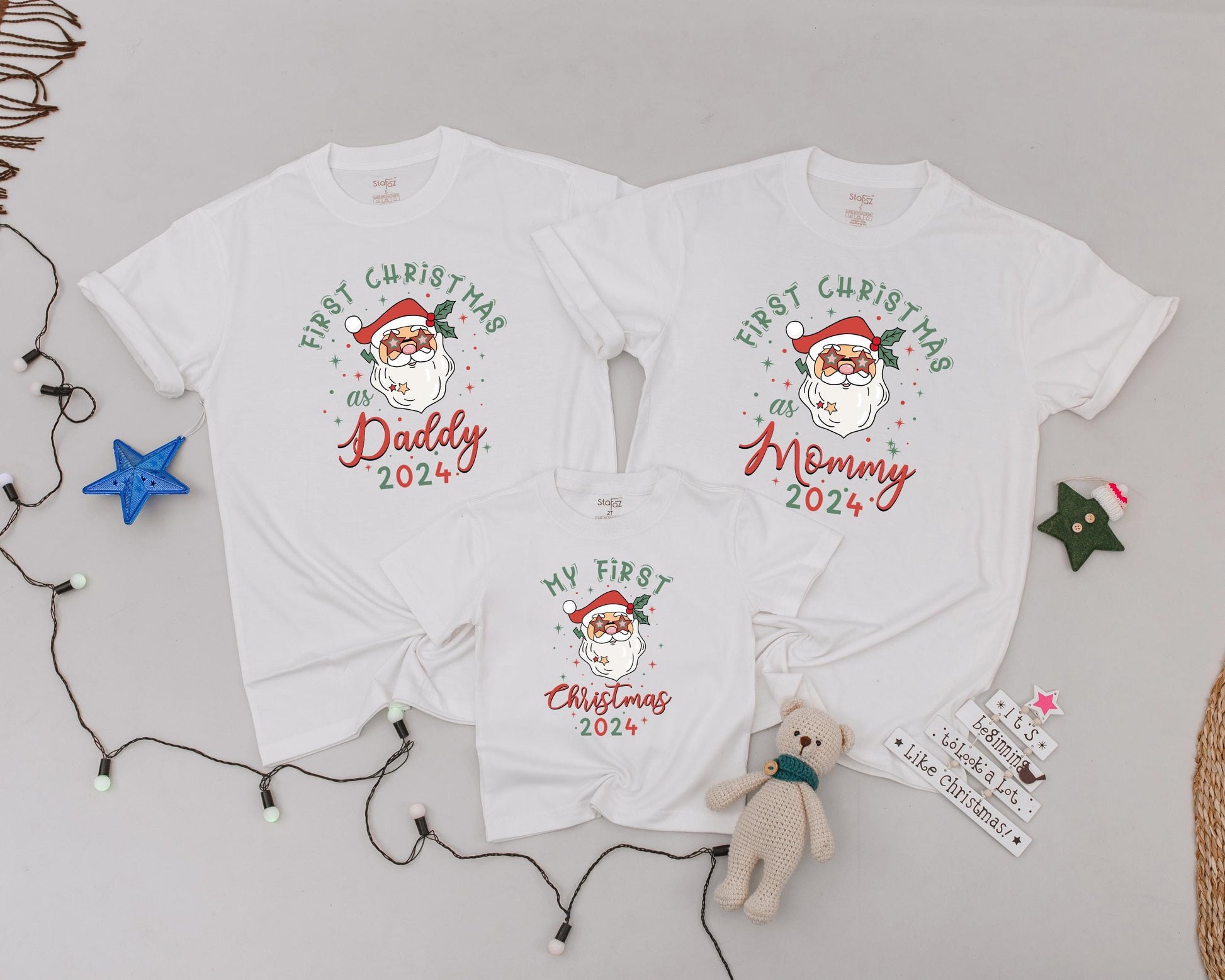 Retro Christmas Family Tees: Personalized Matching Holiday Outfits