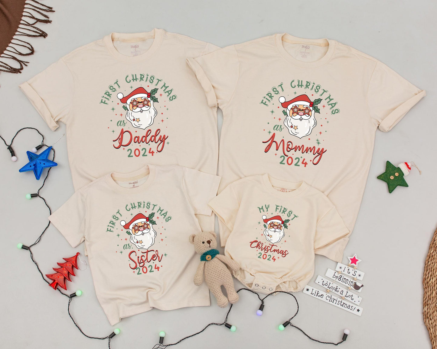 Retro Christmas Family Tees: Personalized Matching Holiday Outfits