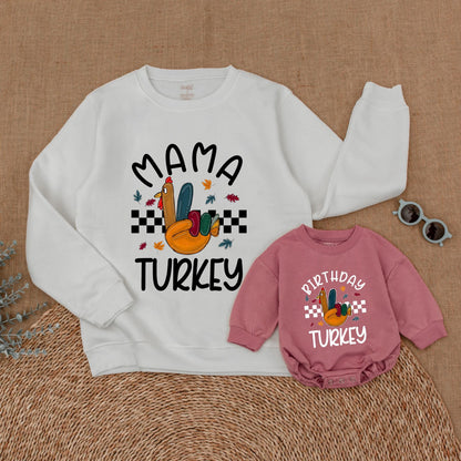 Matching Thanksgiving Outfits: Mommy & Me Turkey Sweatshirts