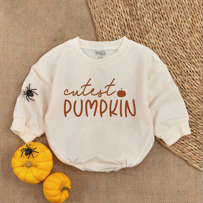 Adorable Pumpkin Romper - Thanksgiving Baby Outfit - Fall Gift
