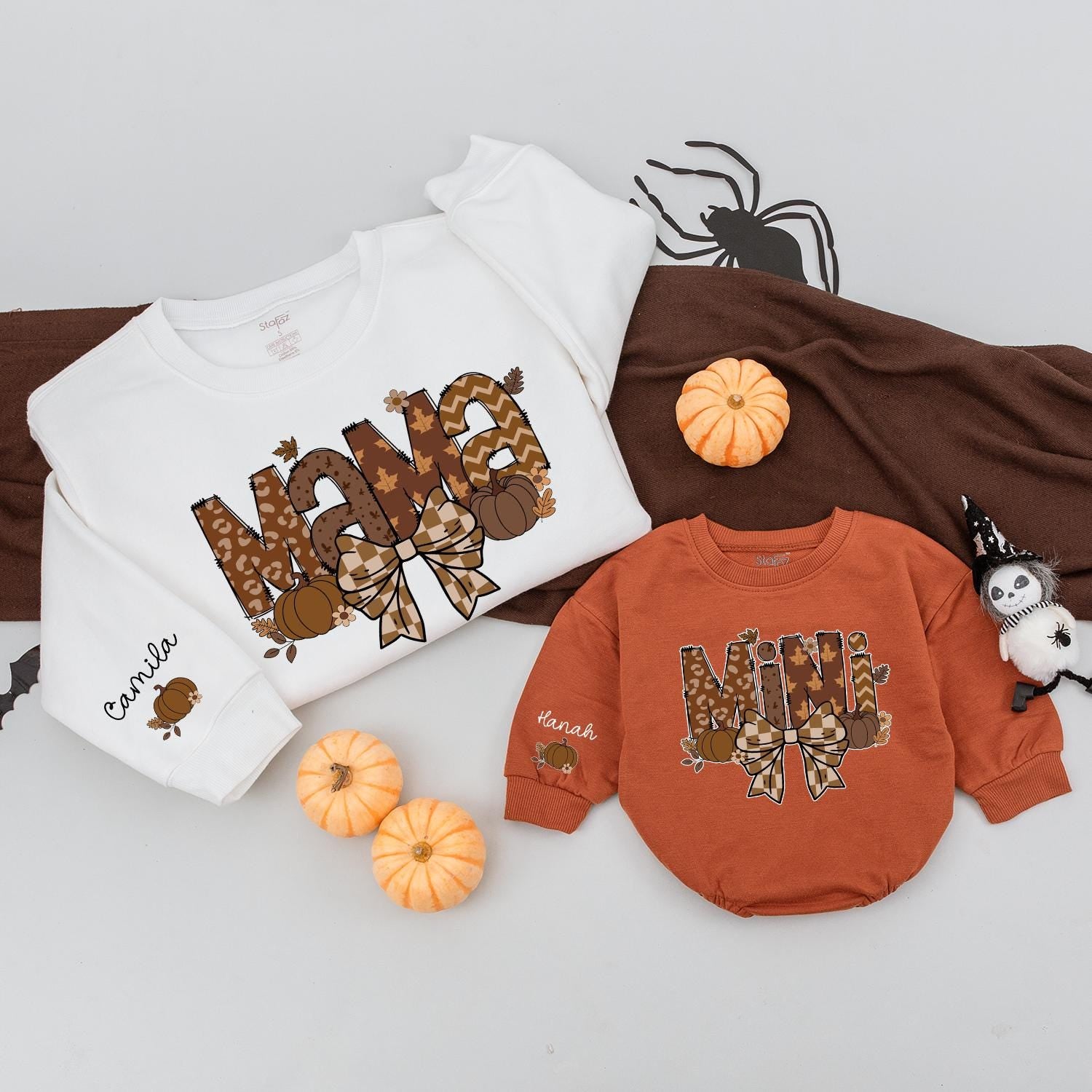 Matching Family Pumpkin Sweatshirts: Mommy and Me Fall Outfits