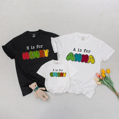 Personalized Back To School Alphabet Shirt - ABC Shirt for Kids Name