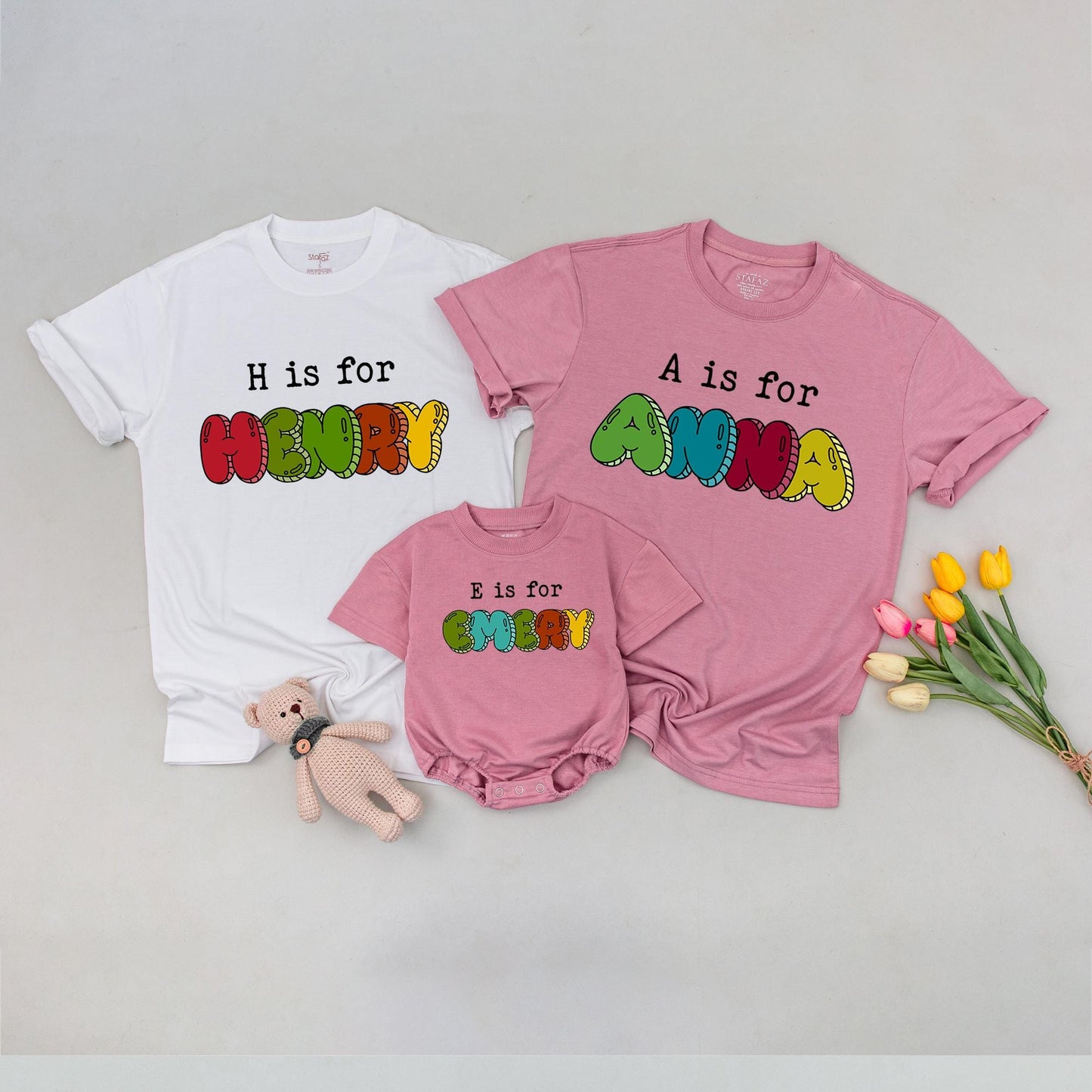 Personalized Back To School Alphabet Shirt - ABC Shirt for Kids Name