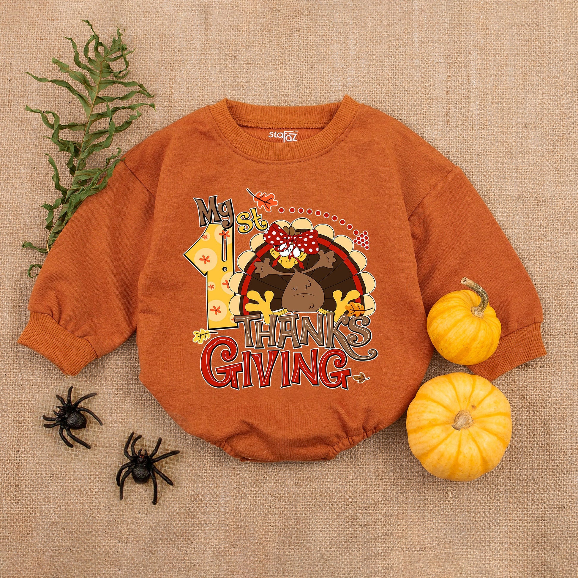 Baby's First Thanksgiving Romper: Cute Fall Outfit Gift for Girls