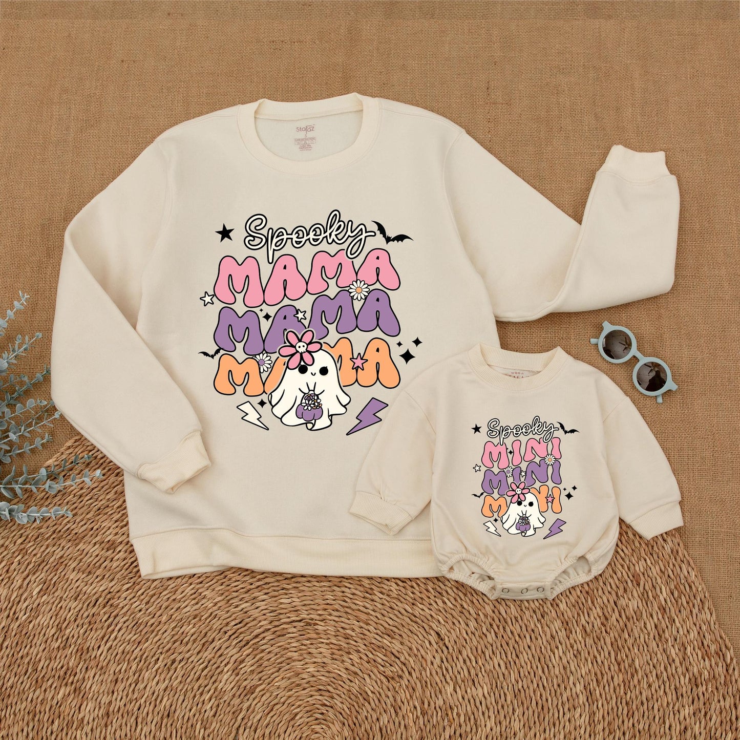 Mom and Mini Halloween Sweatshirt, Spooky Matching Outfit, Gift Idea